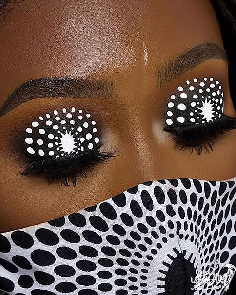 ست سایه چشم و طرح روی ماسک